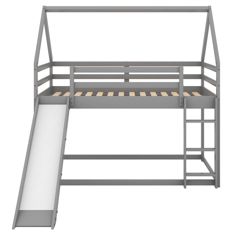 House Shape Bunk Bed With Slide And Ladder by HouseOfZazla