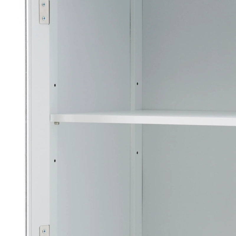 Tall Bathroom Storage Cabinet With Glass Doors, Free-Standing, Two Drawers, And Adjustable Shelves, Board, Painted Perfect For Displaying Your Favorite Items by HouseOfZazla