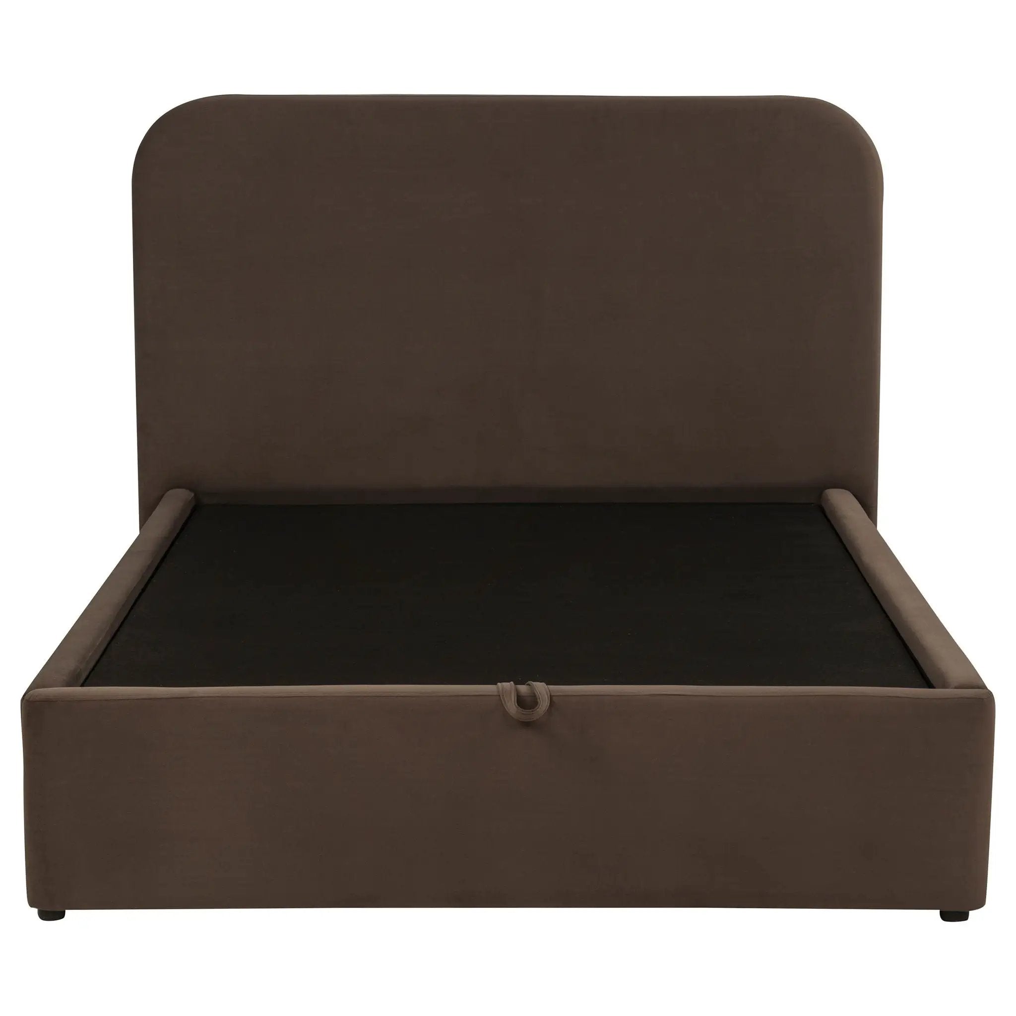 Anders Upholstered Full Storage Lift Platform Bed Chocolate by Unique Piece Furniture