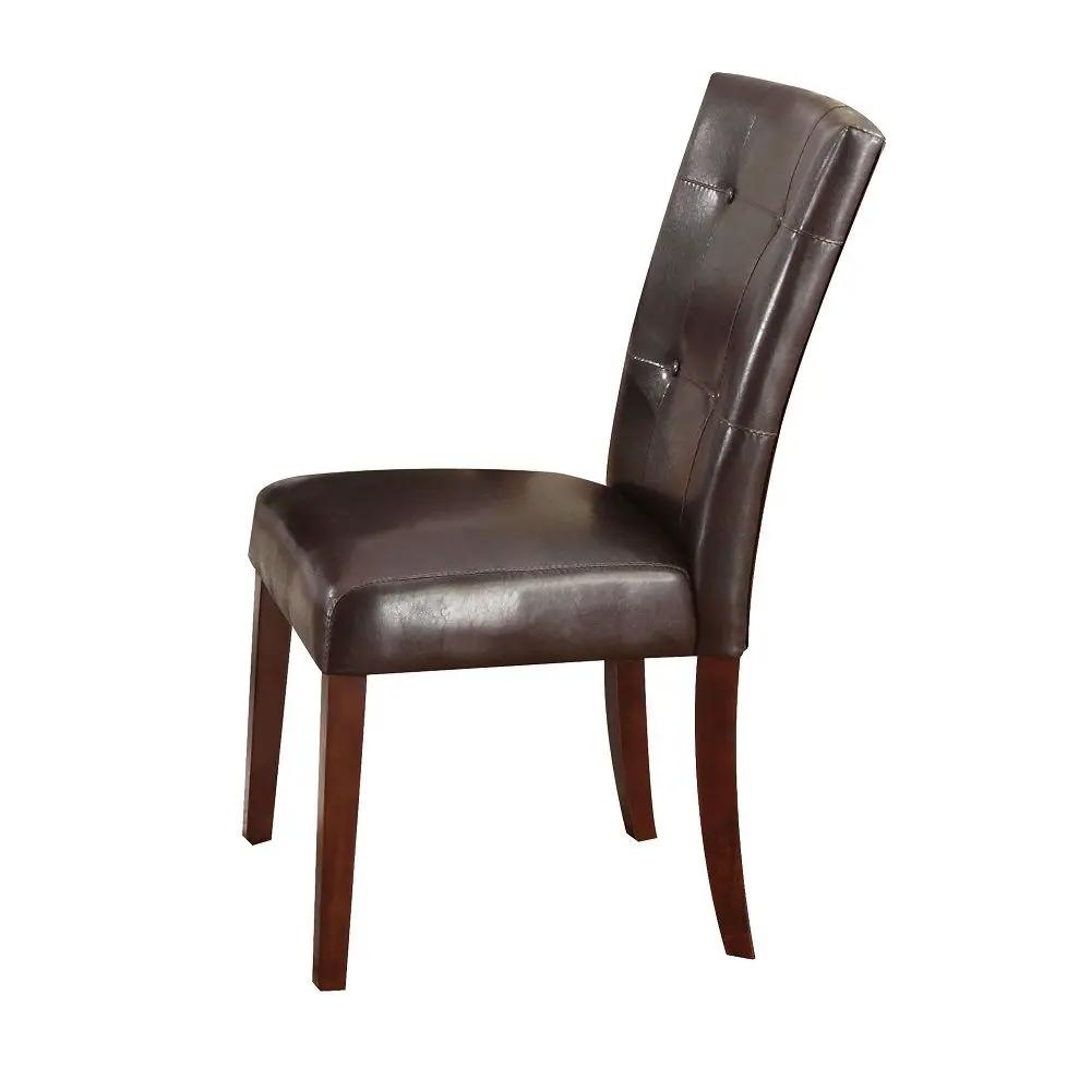 Britney - 20" Side Chair (Set of 2) - Espresso Synthetic Leather & Walnut by Unique Piece Furniture