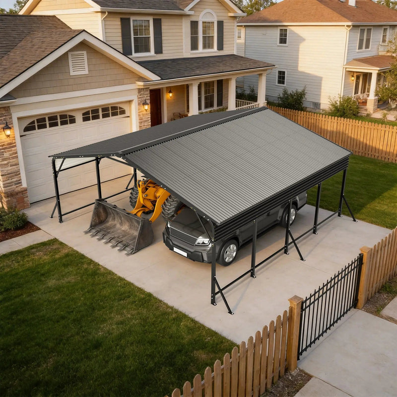 20'x20' Galvanated Steel Carport Canopy by HouseOfZazla