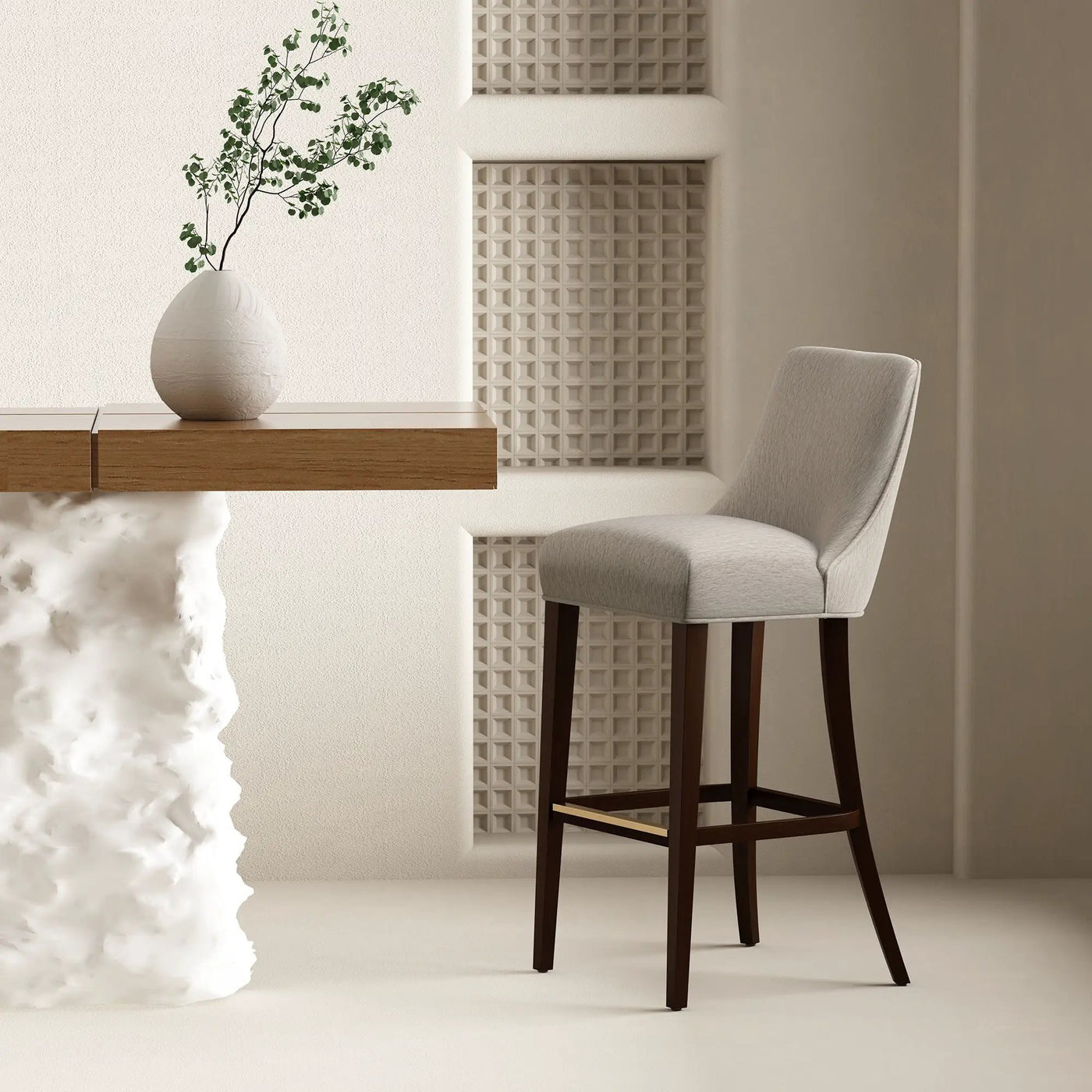 Beever - Barstool With Backrest by HouseOfZazla
