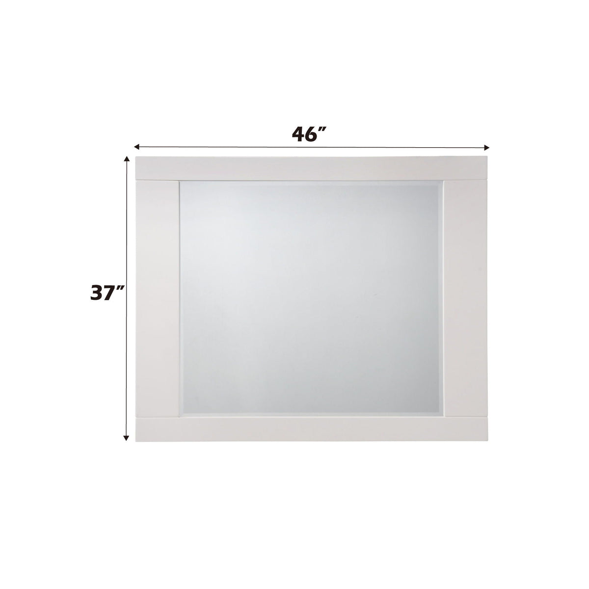 High Gloss White Mirror with Beveled Edge - Naima II, photo 2 of 4