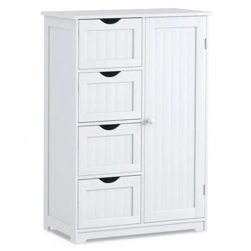Laundry Room Bundle: Wooden Cabinet Wall-Mounted Bathroom Storage Clothe Dryer Laundry Basket by DirectDeals