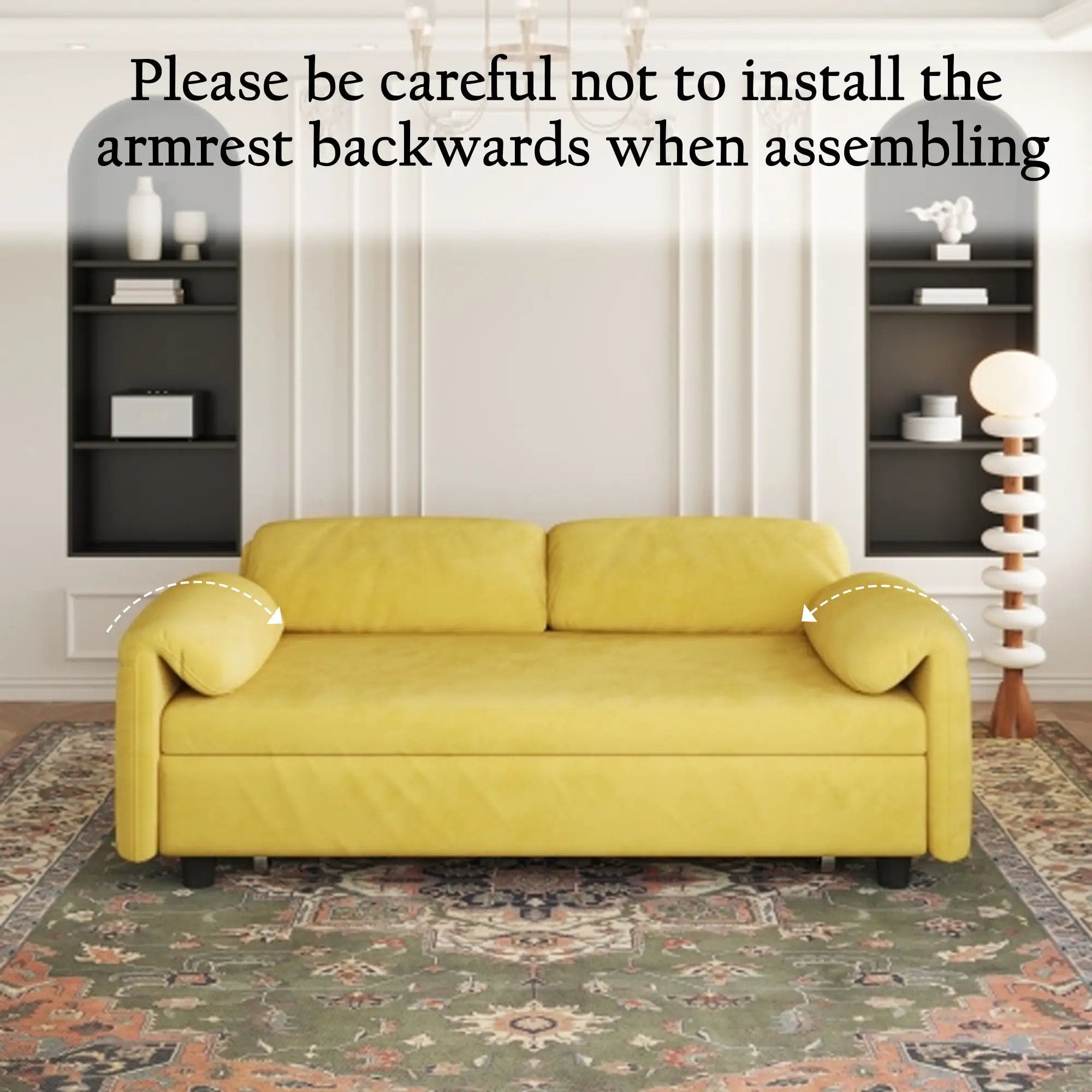 Sofa, Dual Purpose Lounge With Retractable Queen Size Bed by HouseOfZazla