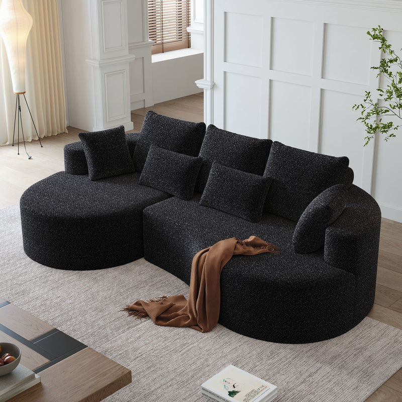 Curved Oversized Sectional Sofa With Extra Deep Seat by HouseOfZazla