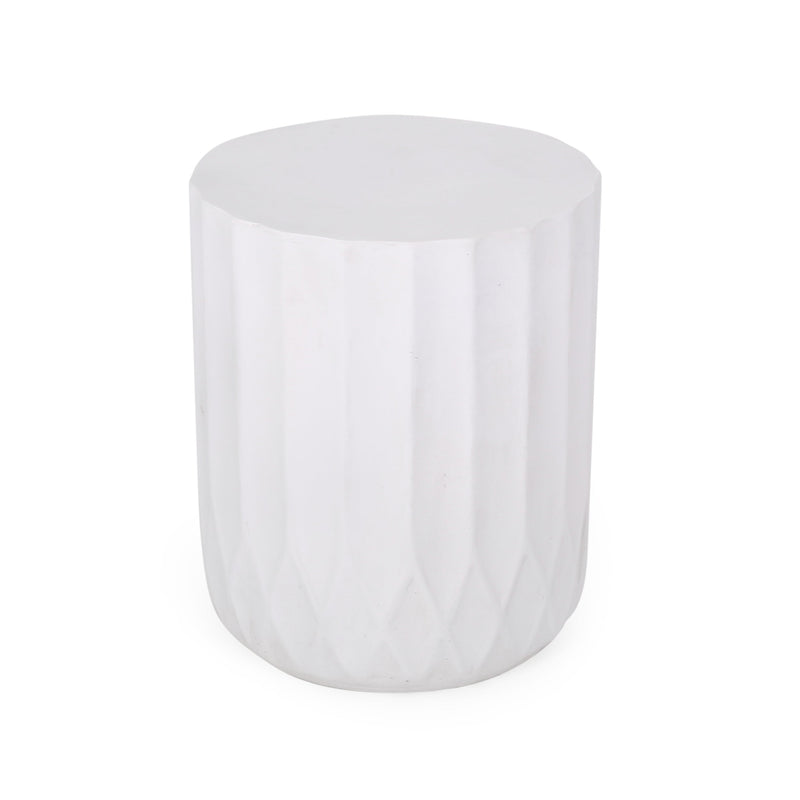 Round Outdoor Side Table, 15" W x 15" D End Table by HouseOfZazla