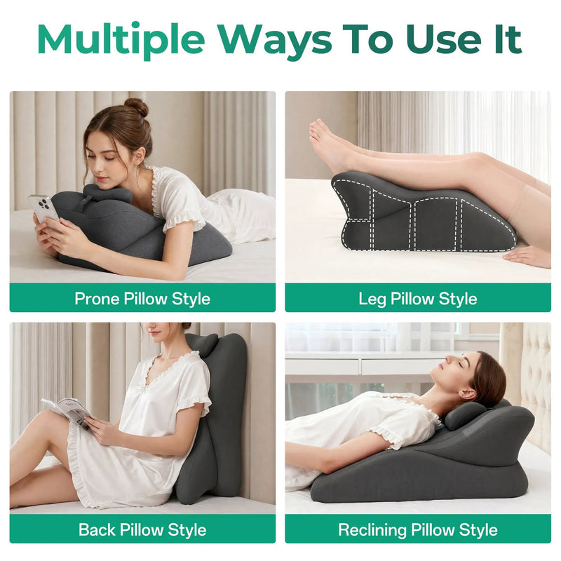 Memory Foam Ergonomic Wedge Pillow by HouseOfZazla