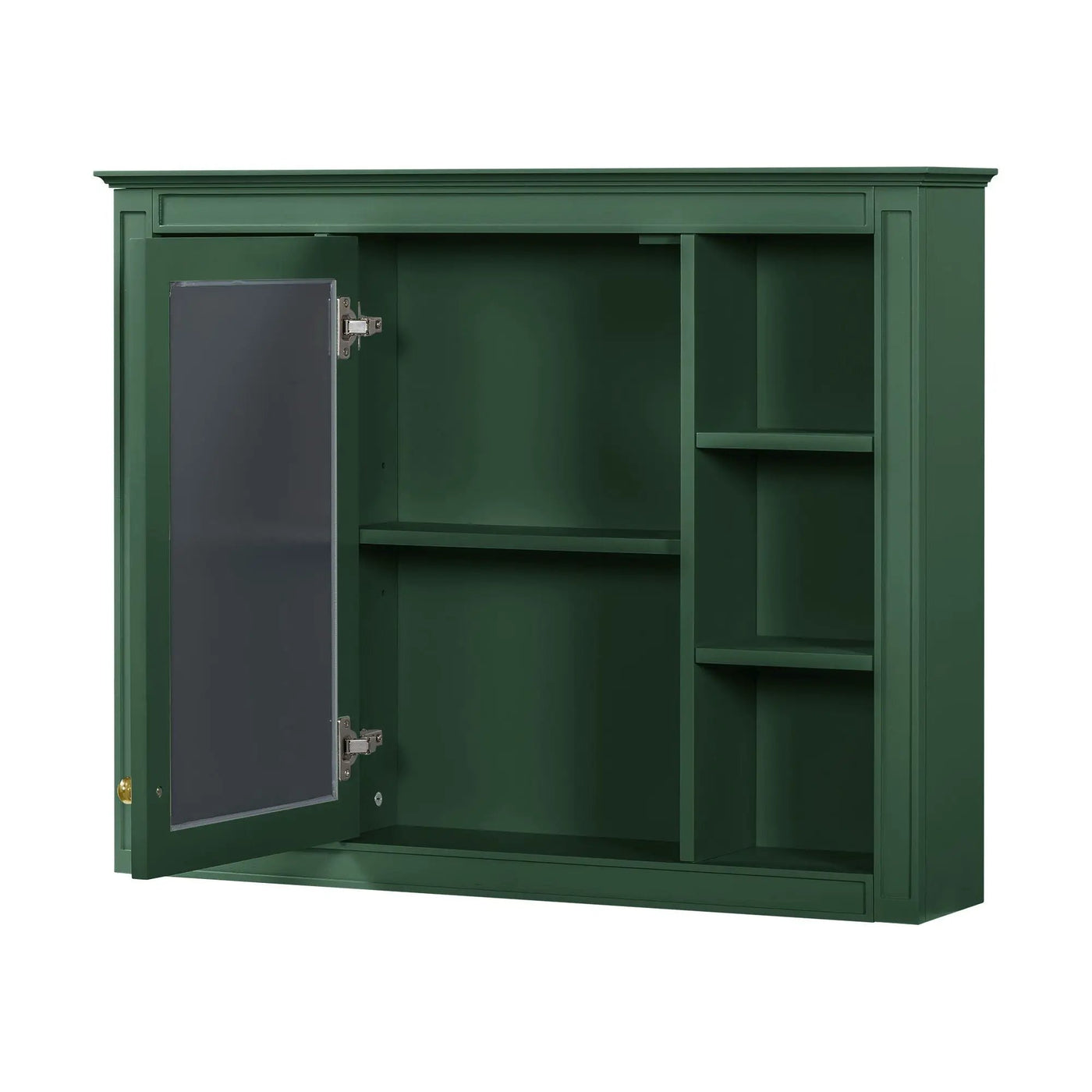 Wall Mounted Medicine Cabinet With Mirror, Storage Cabinet Featuring 6 Open Shelves And Adjustable Interior by HouseOfZazla