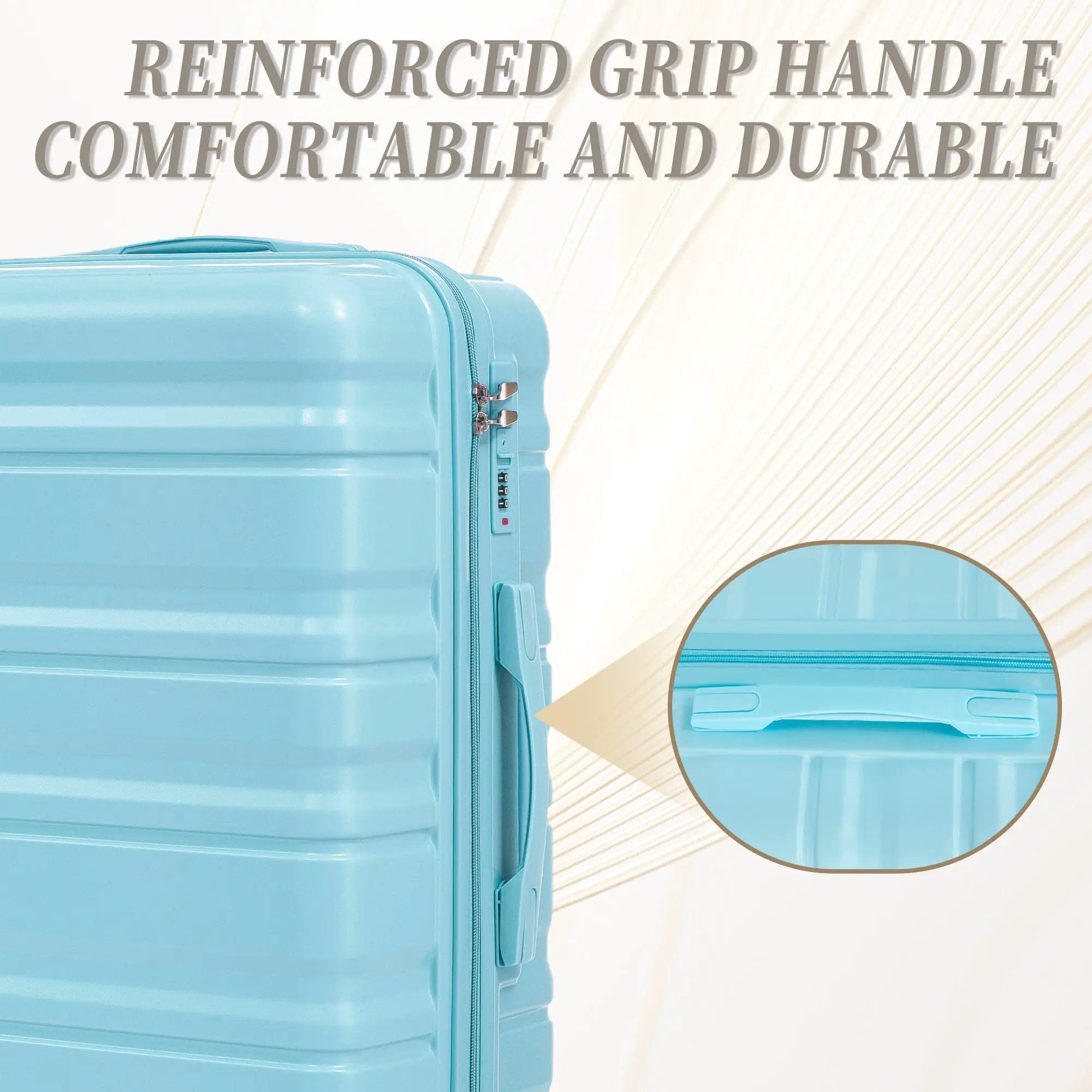 HIFINE Tourist 3-Piece ABS Spinner Wheel Luggage Set (Blue) by HouseOfZazla