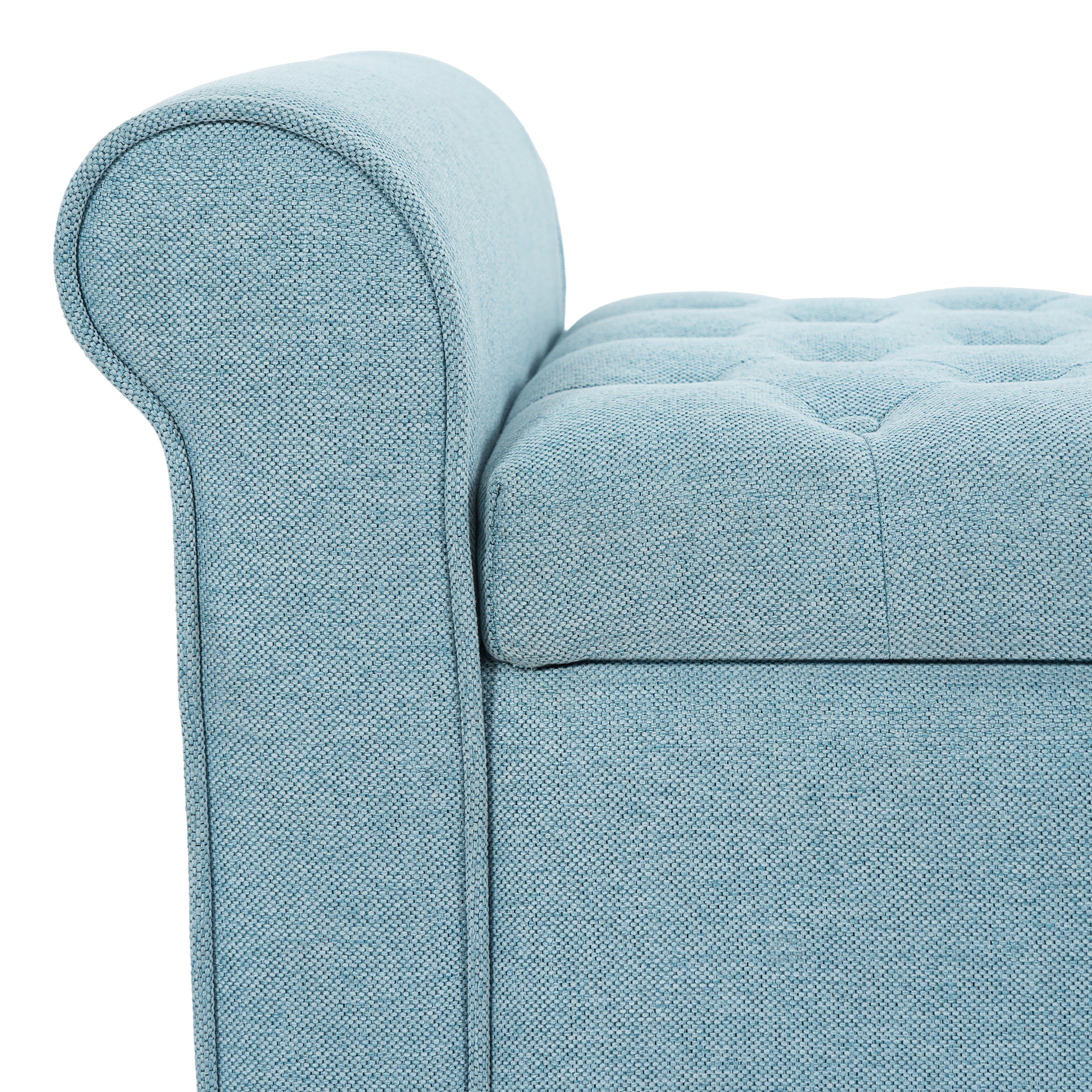 Light Blue Tufted Storage Bench by HouseOfZazla