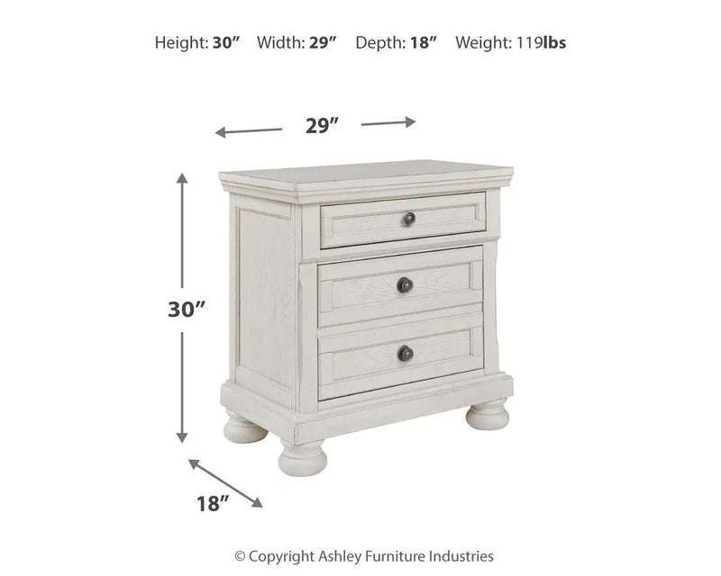 Robbinsdale - Two Drawer Night Stand - Antique White by Unique Piece Furniture