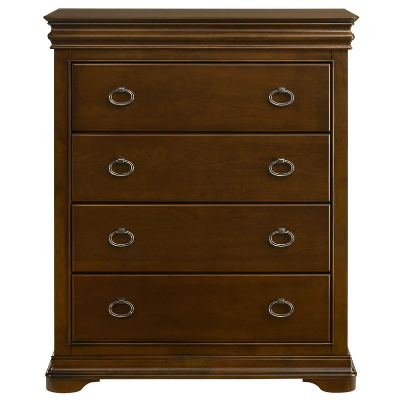 Garland 4-drawer Bedroom Chest of Drawers Brown Cherry by Unique Piece Furniture