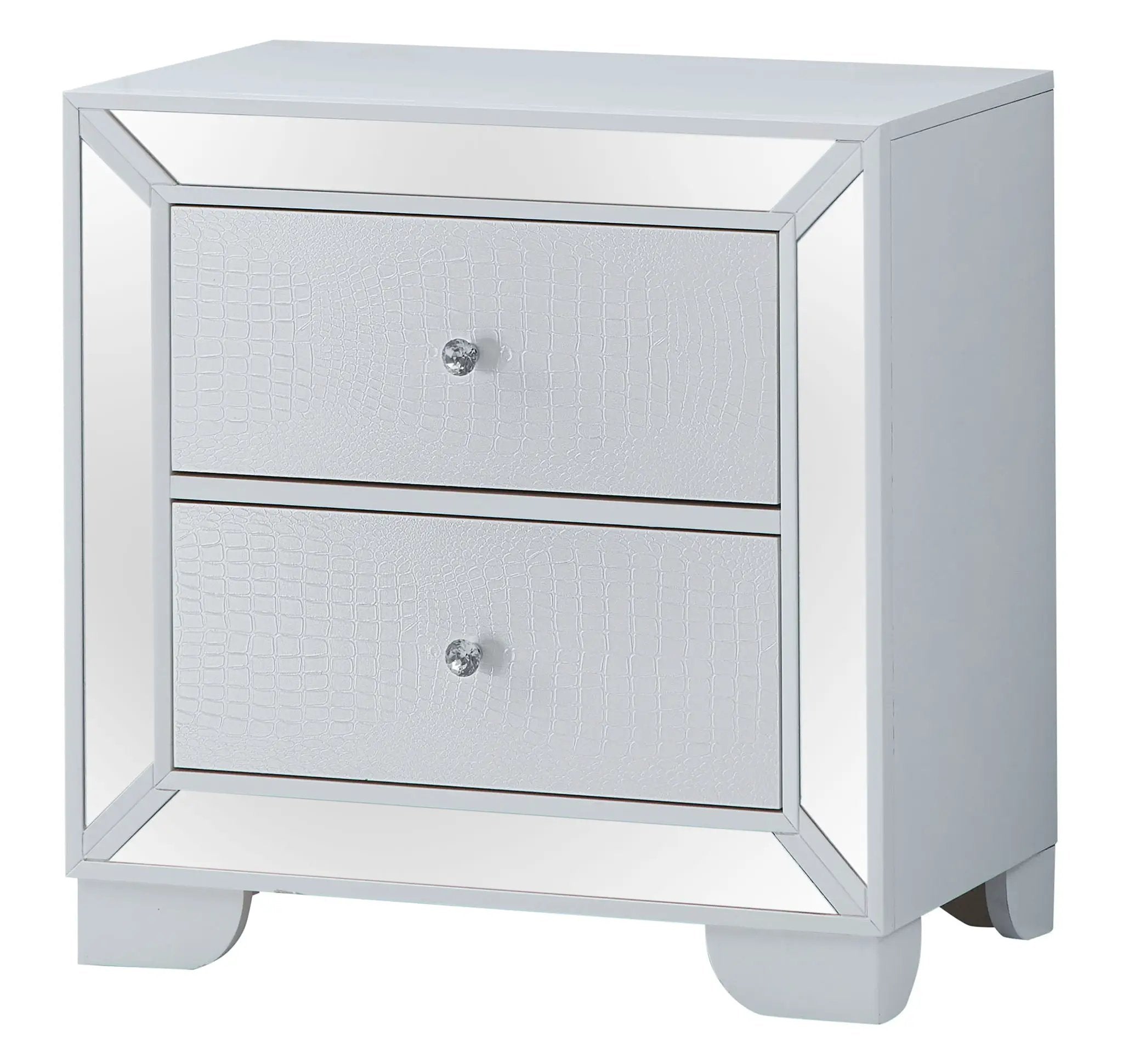 Contemporary Nightstand - Silver Champagne - Particle Board by HouseOfZazla