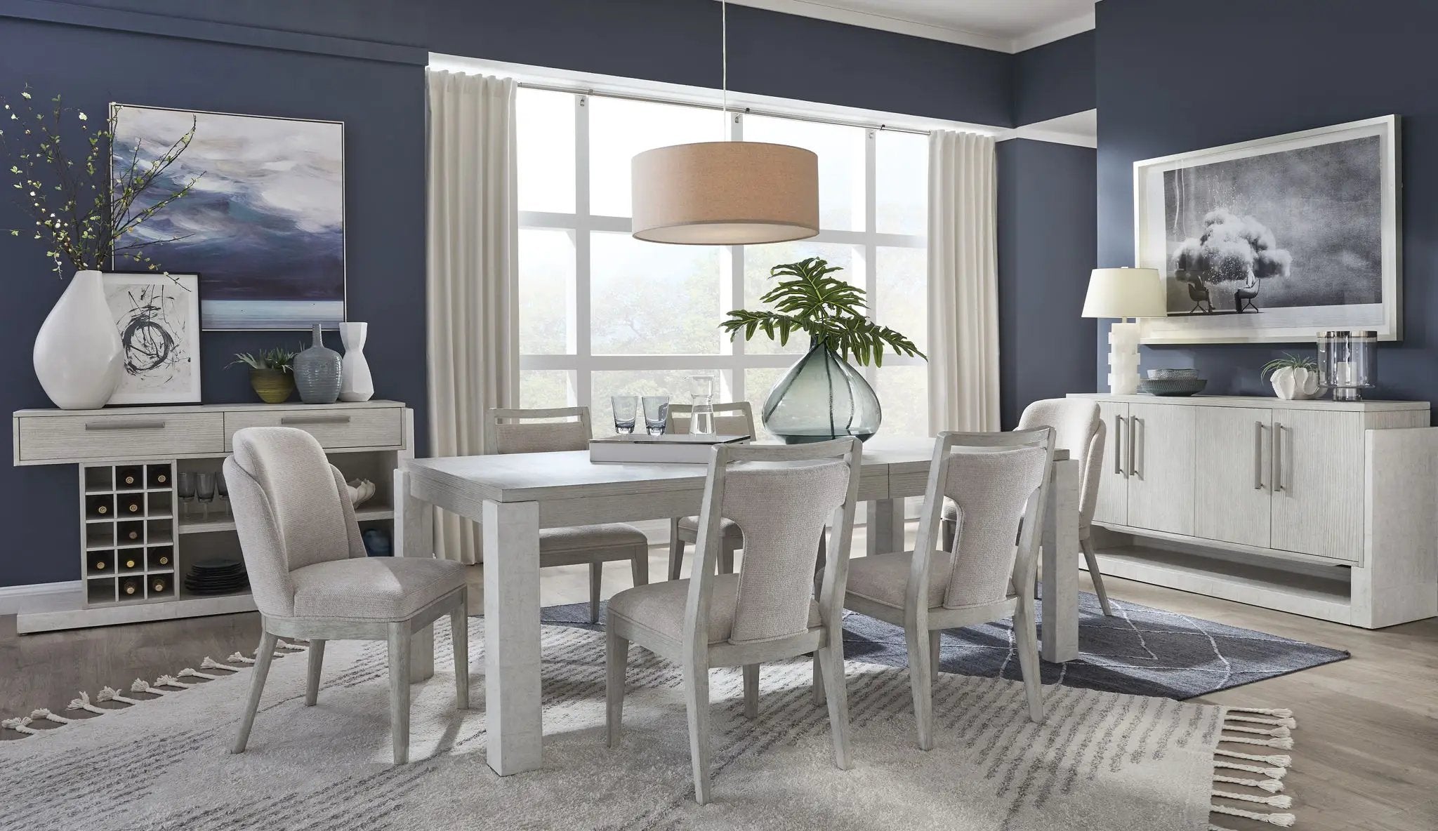 Lorelei - Upholstered Host Chair (Set of 2) - Misty Cloud by Unique Piece Furniture