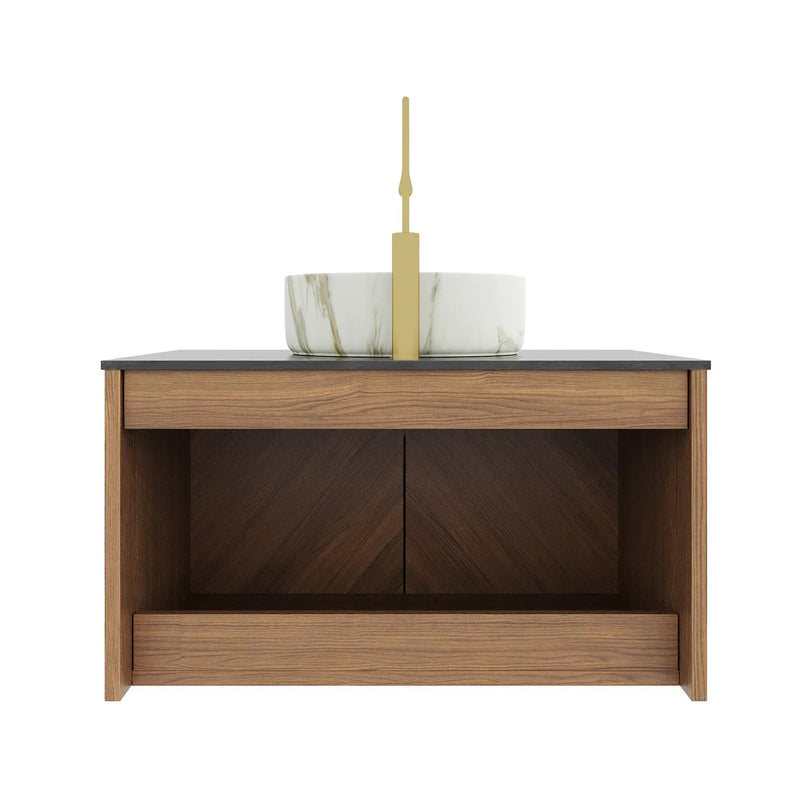 ARAI 30" Bathroom Vanity & Sink, Floating Plywood Storage Cabinet with 2 Doors by HouseOfZazla