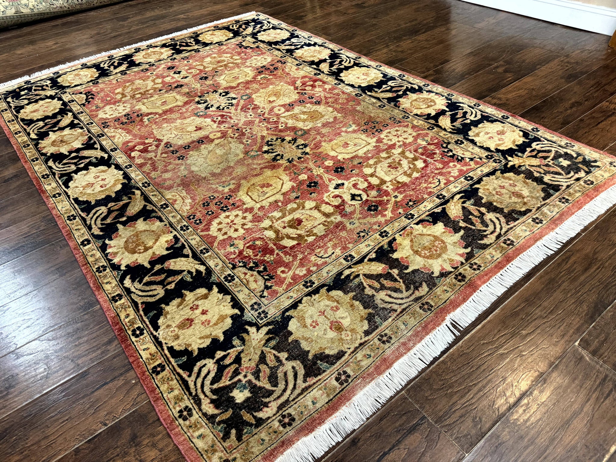 Indian Agra Rug 6x9, Allover Pattern, Traditional Wool Oriental Carpet by Jewel Rugs