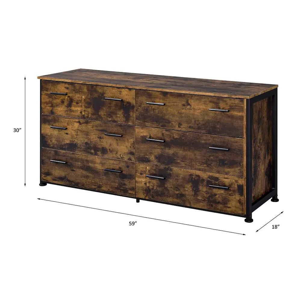 Juvanth - Dresser - Rustic Oak & Black by Unique Piece Furniture