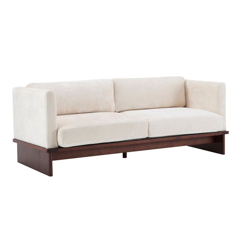 77 in. Square Arm Modern 3 Seater Boucle Sofa Upholstered Couch by HouseOfZazla