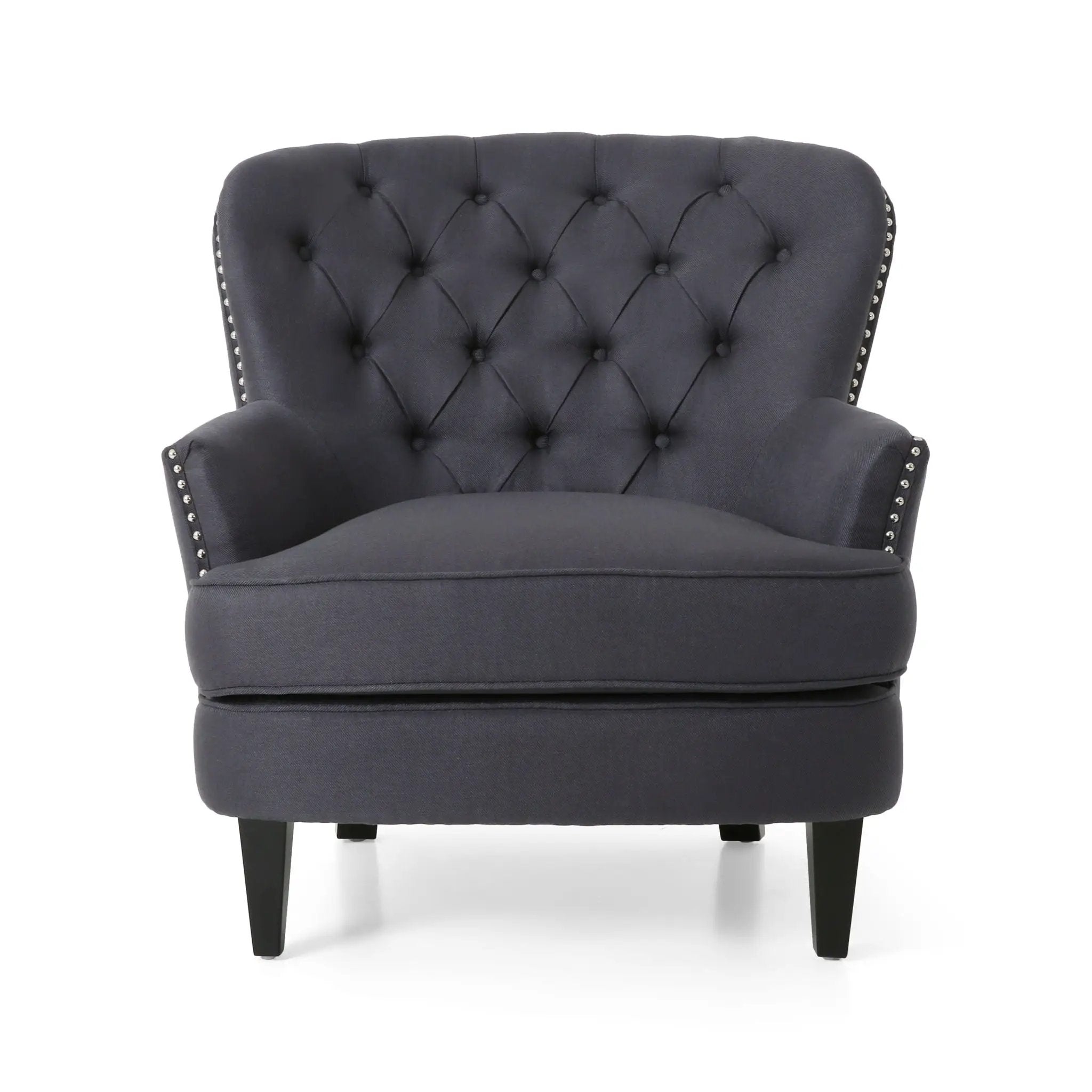 Enchante Living Room Set with Tufted Back Club Chair and Ottoman by HouseOfZazla