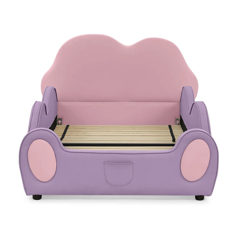 Cute Cloud Shape Bed With Guardrails Cartoon Design, Storage Pocket by HouseOfZazla