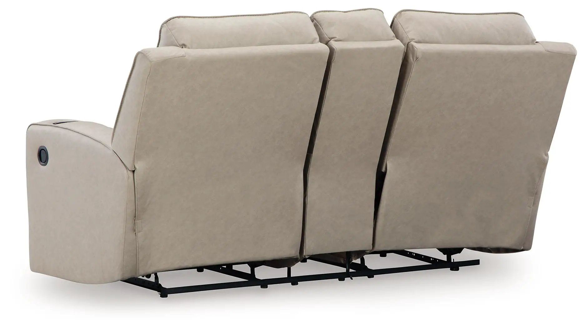 Lavenhorne - Dbl Rec Loveseat W/Console - Pebble by Unique Piece Furniture