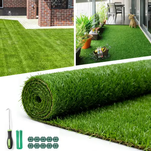 Realistic Deluxe Artificial Grass Synthetic Thick Lawn Turf Carpet by HouseOfZazla