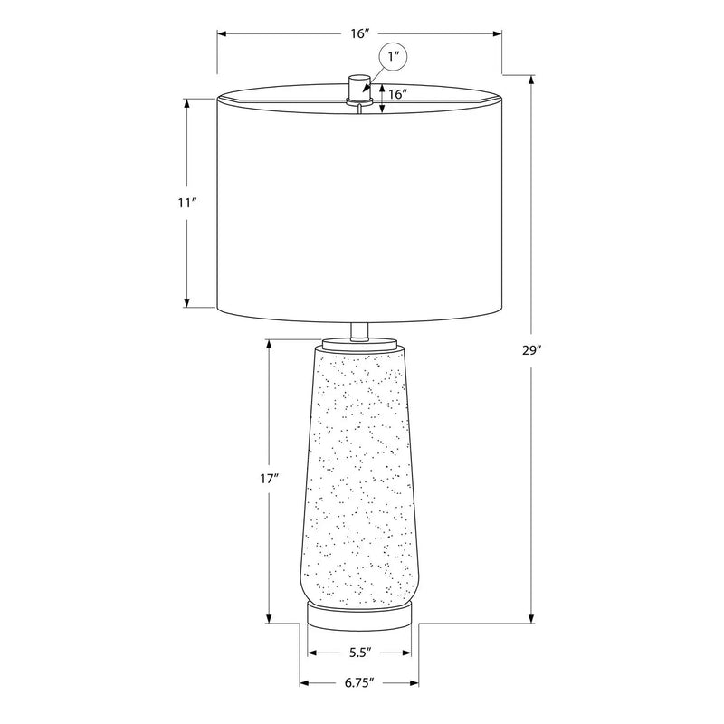 Lighting, Table Lamp, Resin, Modern - Gray by Unique Piece Furniture