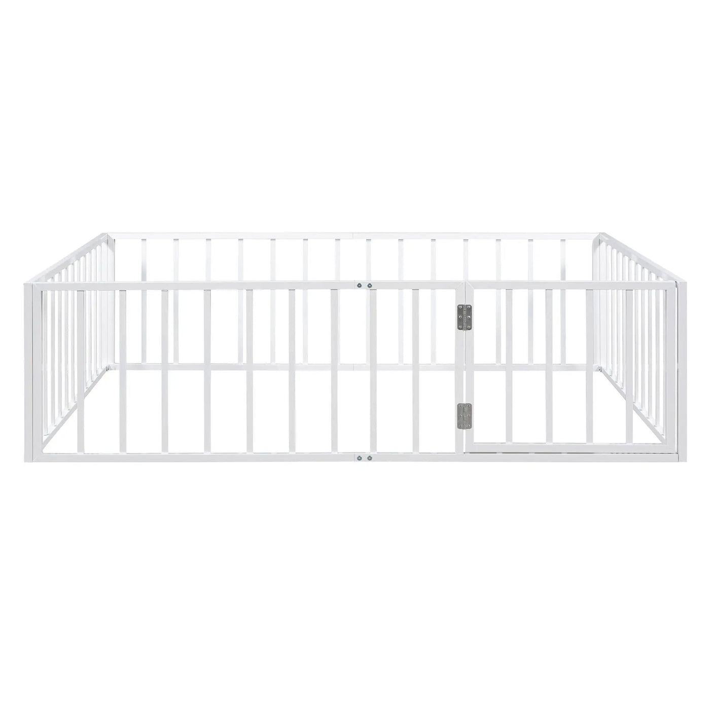 Metal Floor Bed Frame With Fence And Door by Unique Piece Furniture