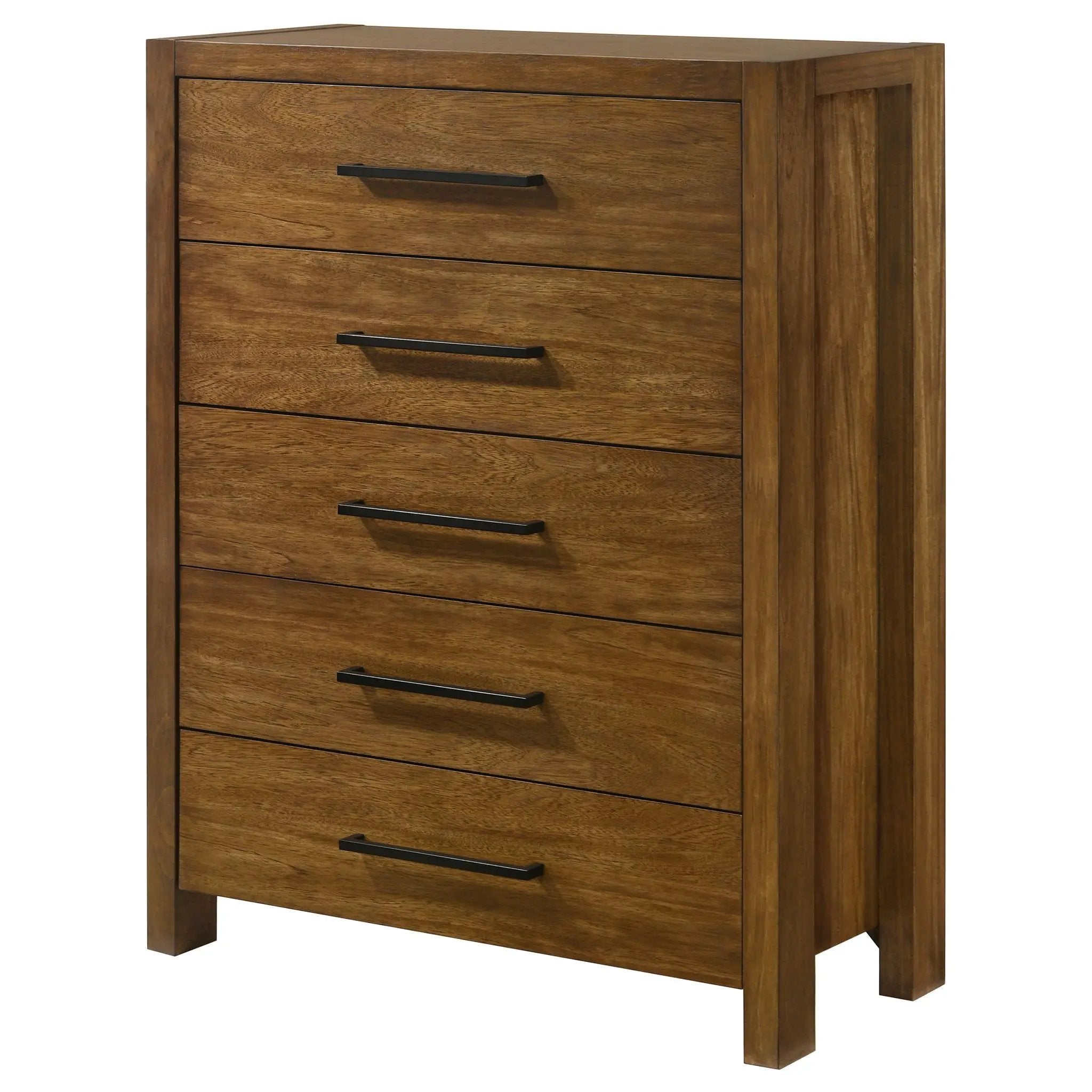 Adderley 5-drawer Bedroom Chest of Drawers Warm Brown by Unique Piece Furniture