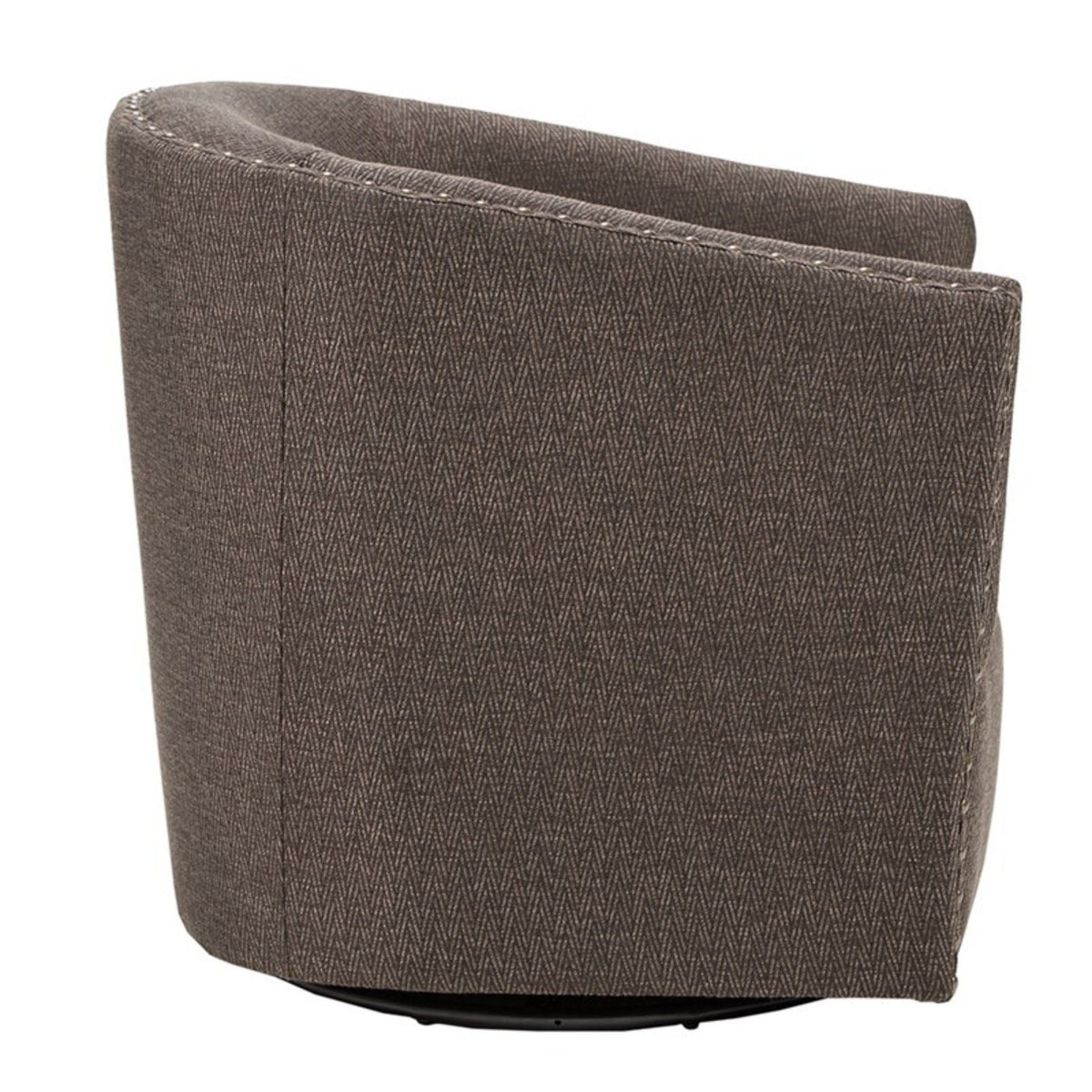 Luxurious Swivel Chair with 360 Degree Rotation and Nailhead Trim - Pearl Silver, photo 11 of 40