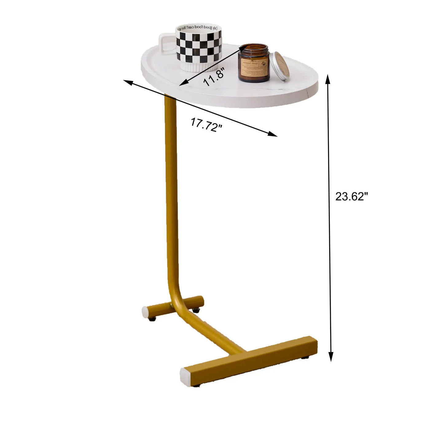 C-Shaped Side Table for Sofa and Bedroom by HouseOfZazla