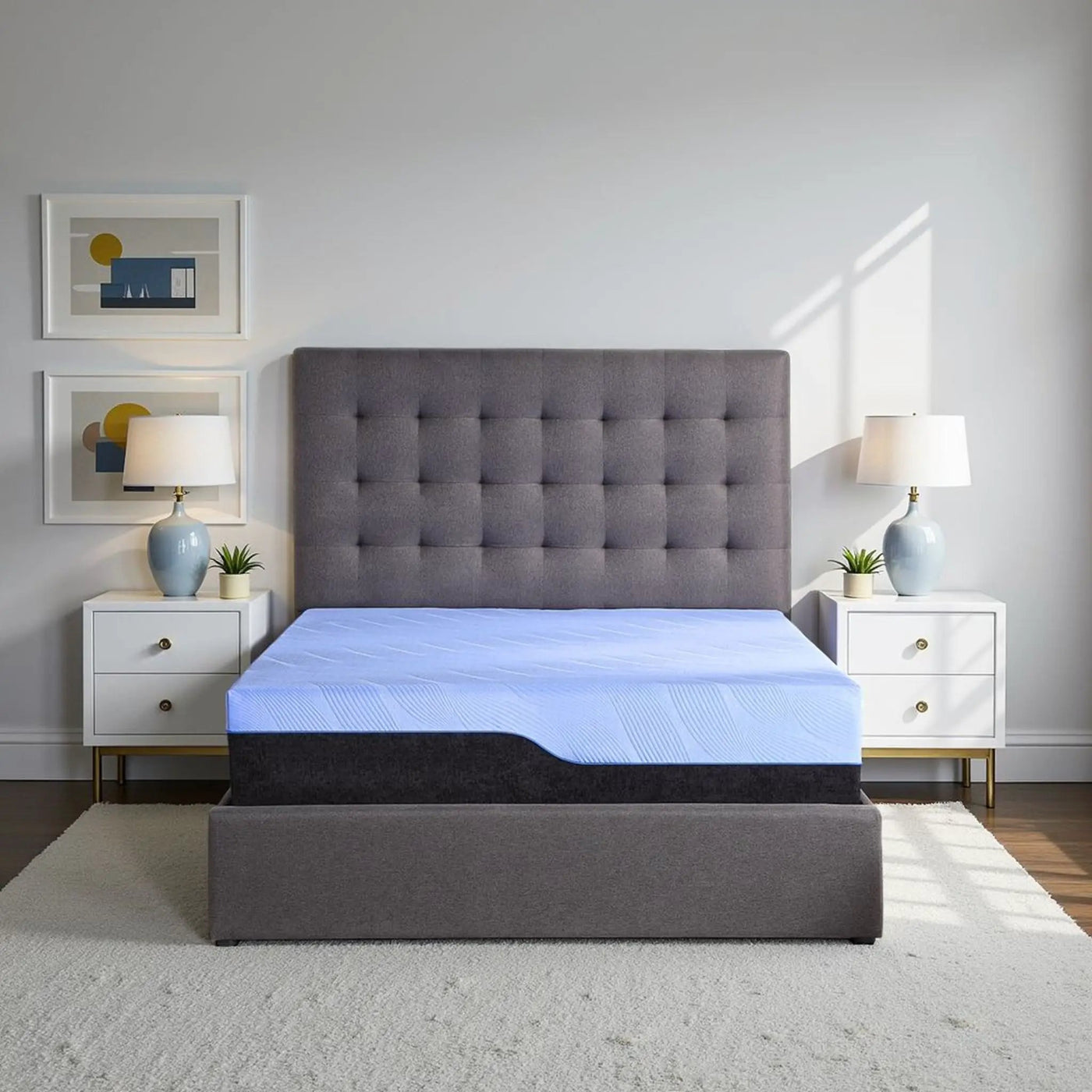 Refresh - 12" Hybrid Cooling Fast Responding Latex Foam And Coil Mattress by Unique Piece Furniture