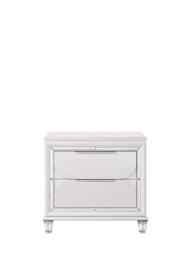 Tarian Nightstand with Acrylic Legs - White, photo 3 of 4