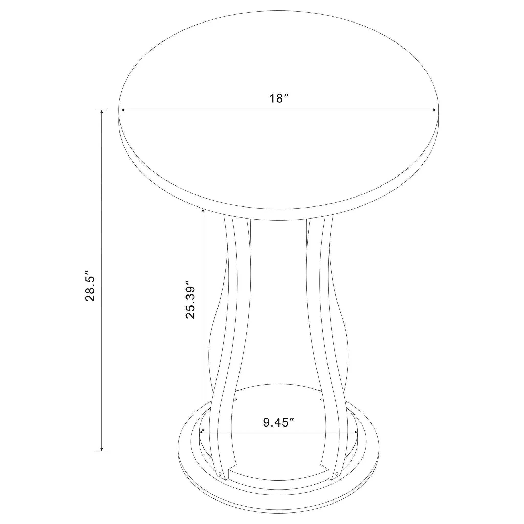 Elton Round Wood Top Accent Plant Stand Cherry by Unique Piece Furniture