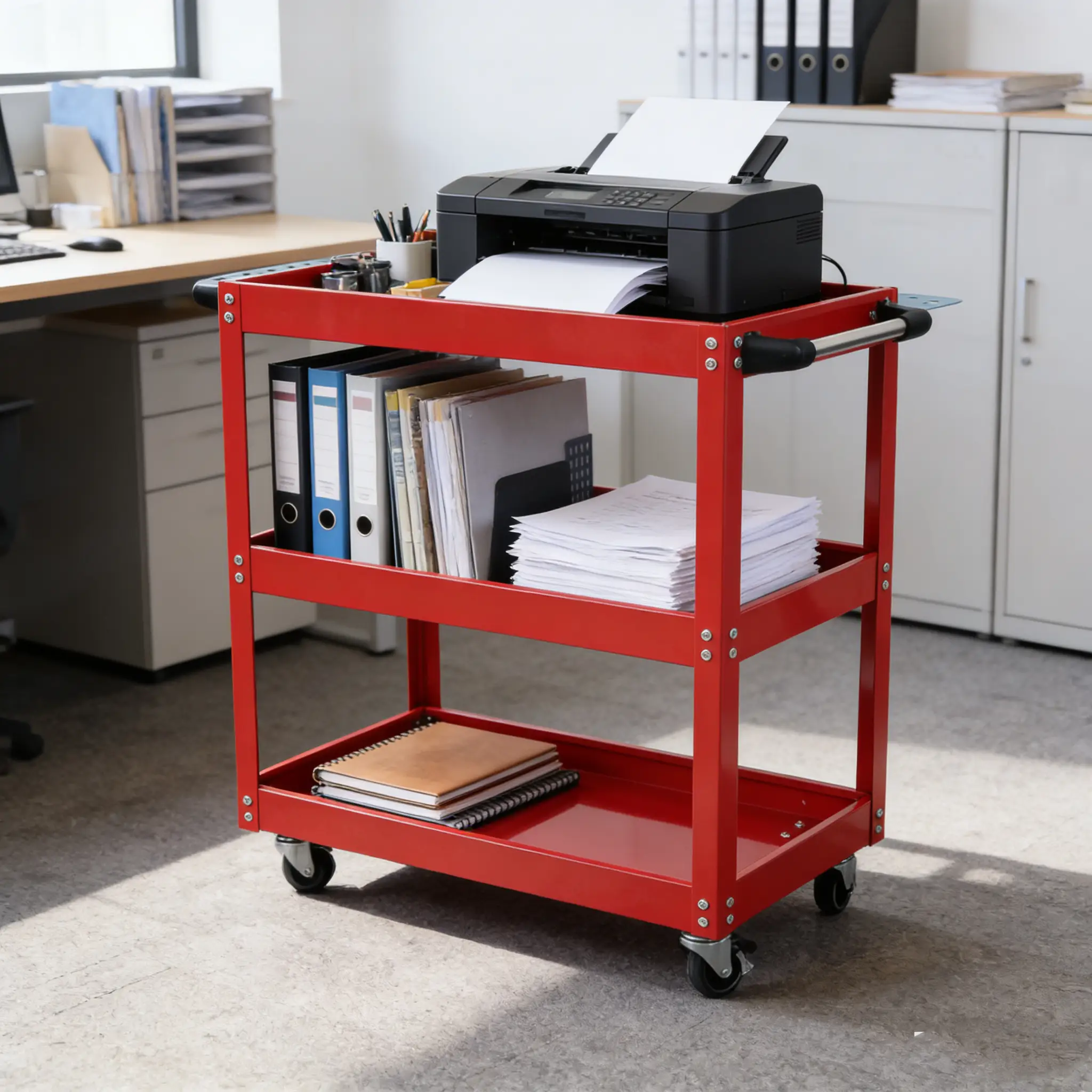 Tool Cart on Wheels - 3 Tier Rolling Mechanic Tool Cart by HouseOfZazla