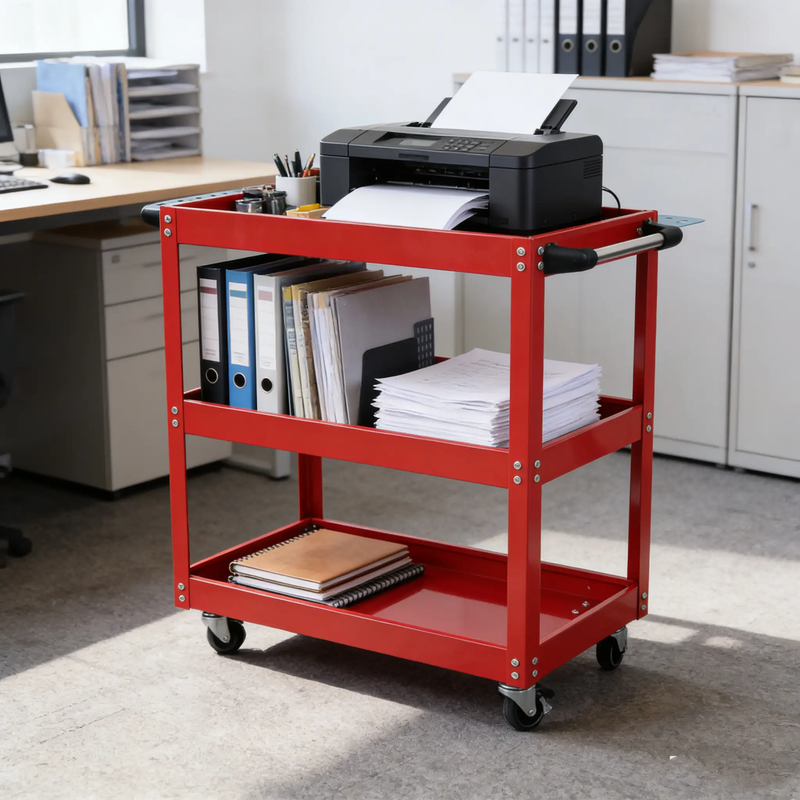 Tool Cart on Wheels - 3 Tier Rolling Mechanic Tool Cart by HouseOfZazla