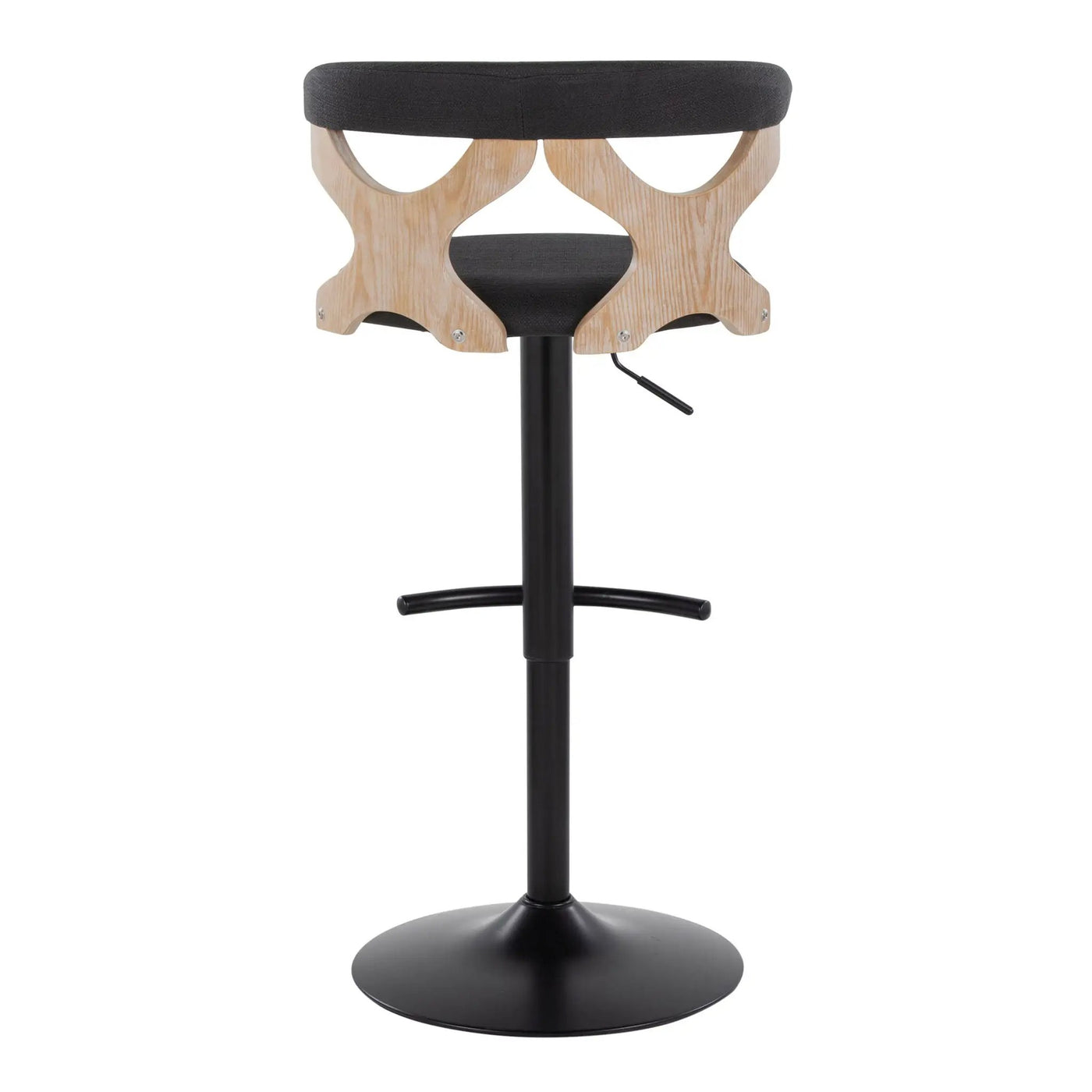 Gardenia - Contemporary Adjustable Barstool & Swivel With Rounded T Footrest (Set of 2) by HouseOfZazla