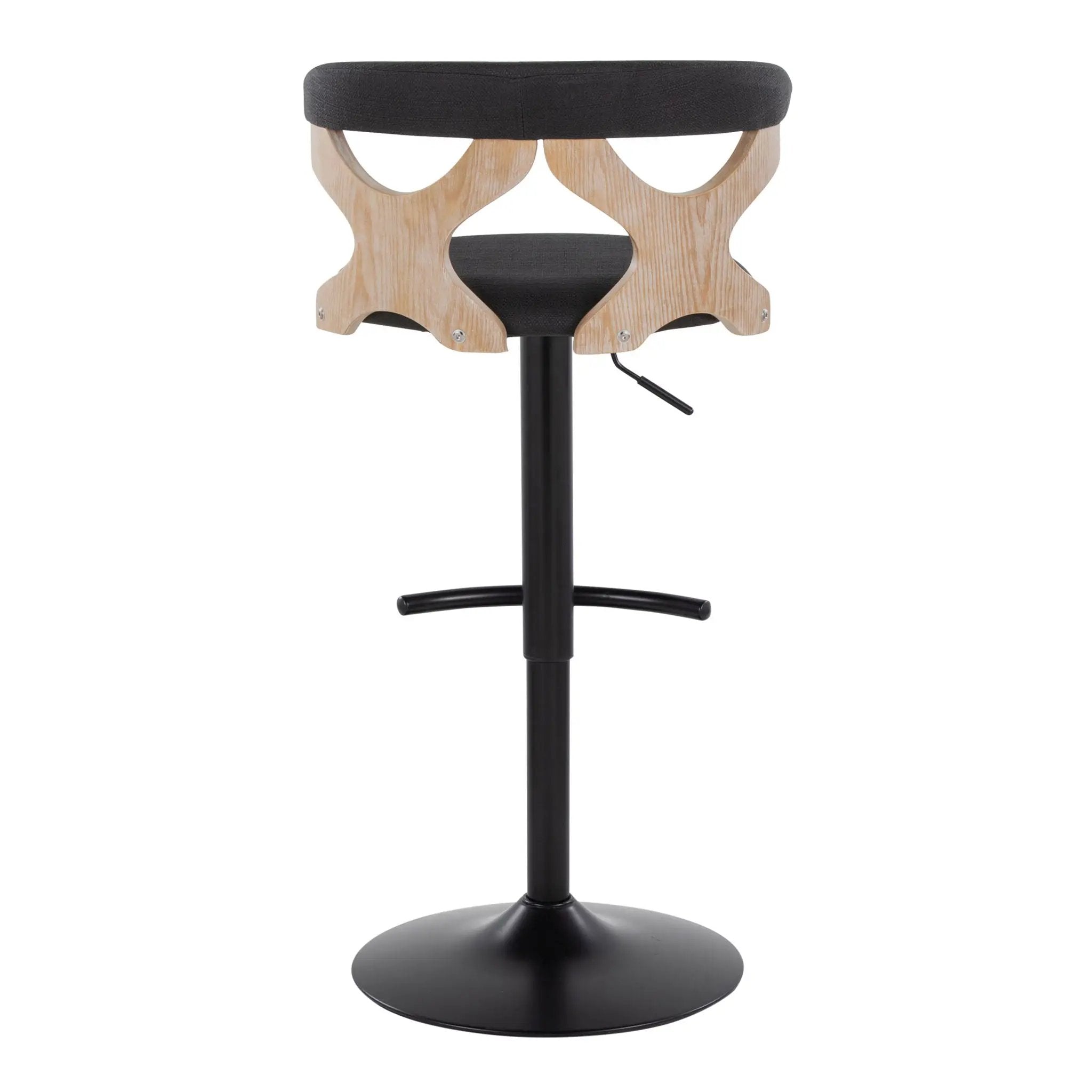 Gardenia - Contemporary Adjustable Barstool & Swivel With Rounded T Footrest (Set of 2) by HouseOfZazla
