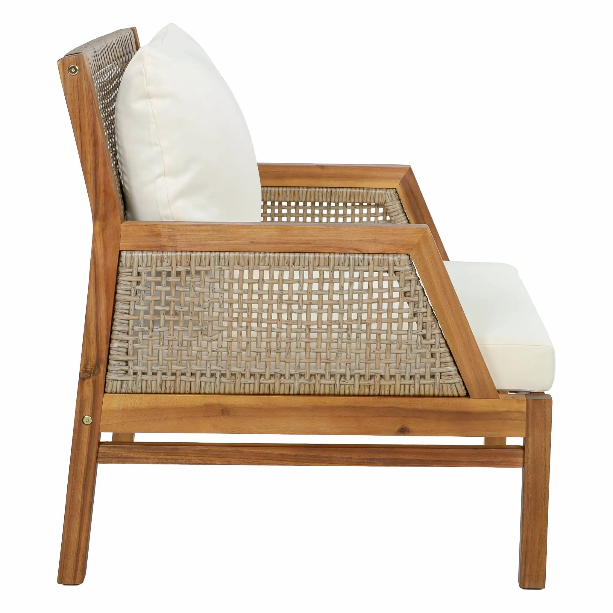 2 Piece Acacia Wood Patio Furniture Club Chair Set by HouseOfZazla
