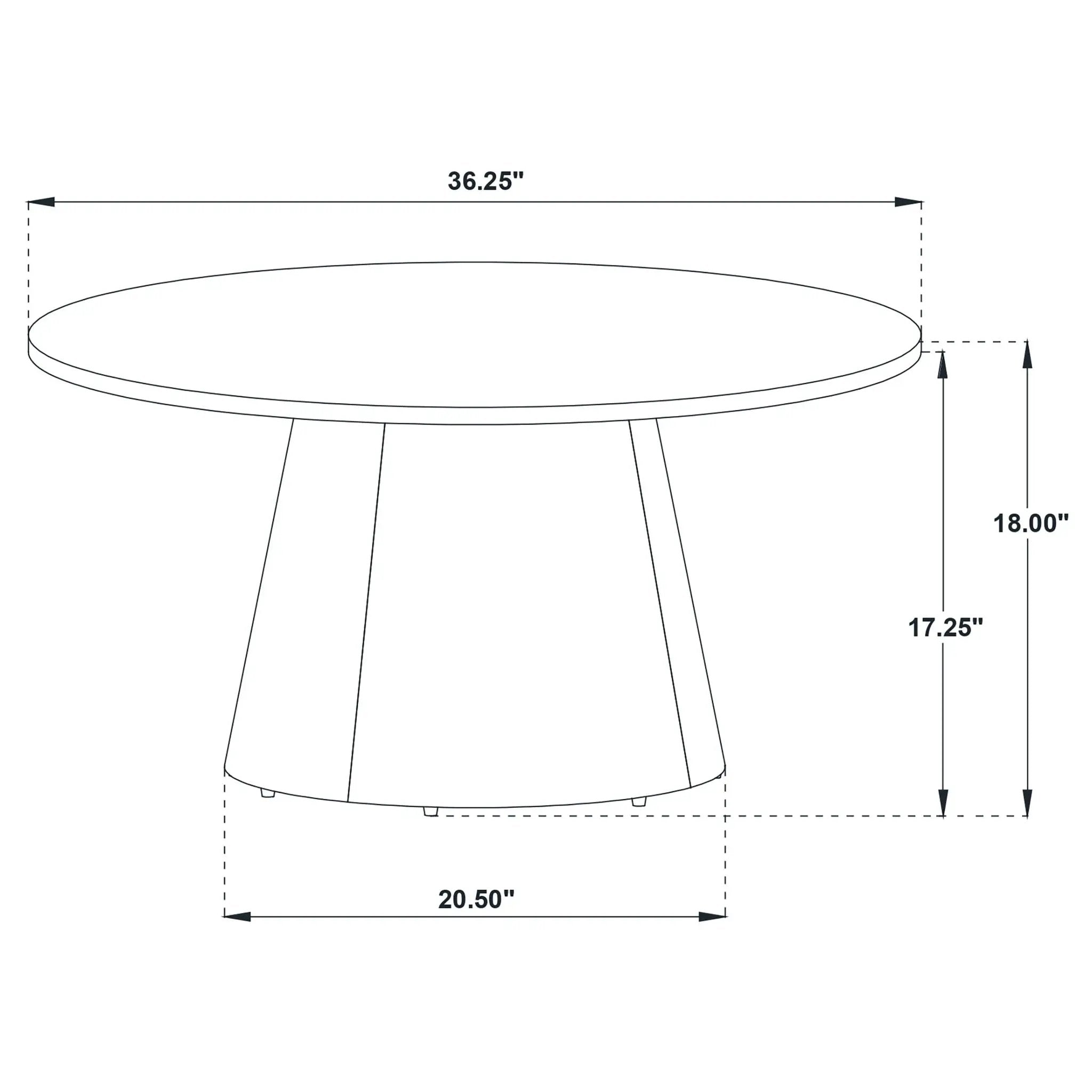 Franklin 36-inch Round Pedestal Coffee Table Grey and Dark Brown by Unique Piece Furniture