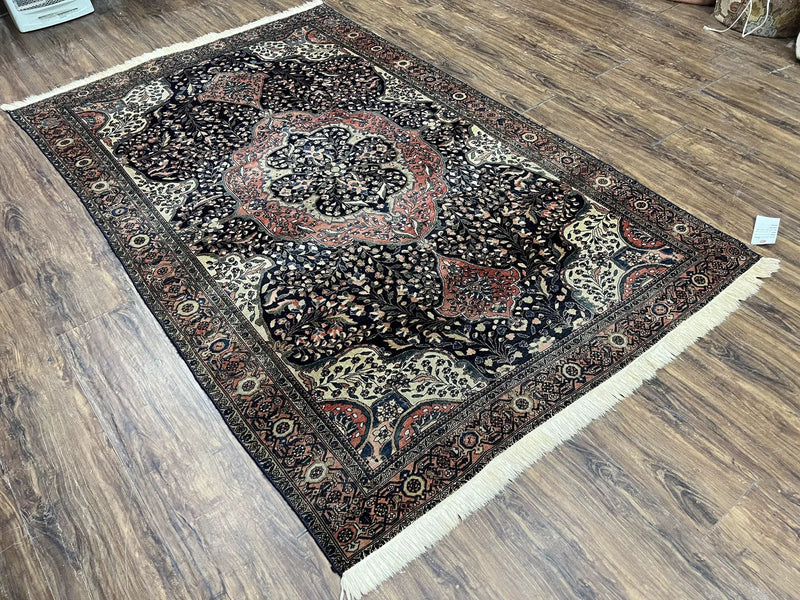 Antique Persian Sarouk Farahan Rug 4x7, Collectible Persian Carpet by Jewel Rugs