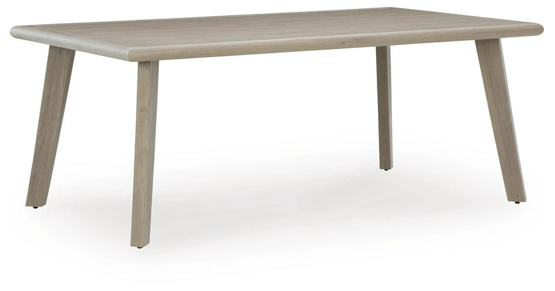 Cliff Trails - Rectangle Dining Table With Umbrella Option - Beige by Unique Piece Furniture
