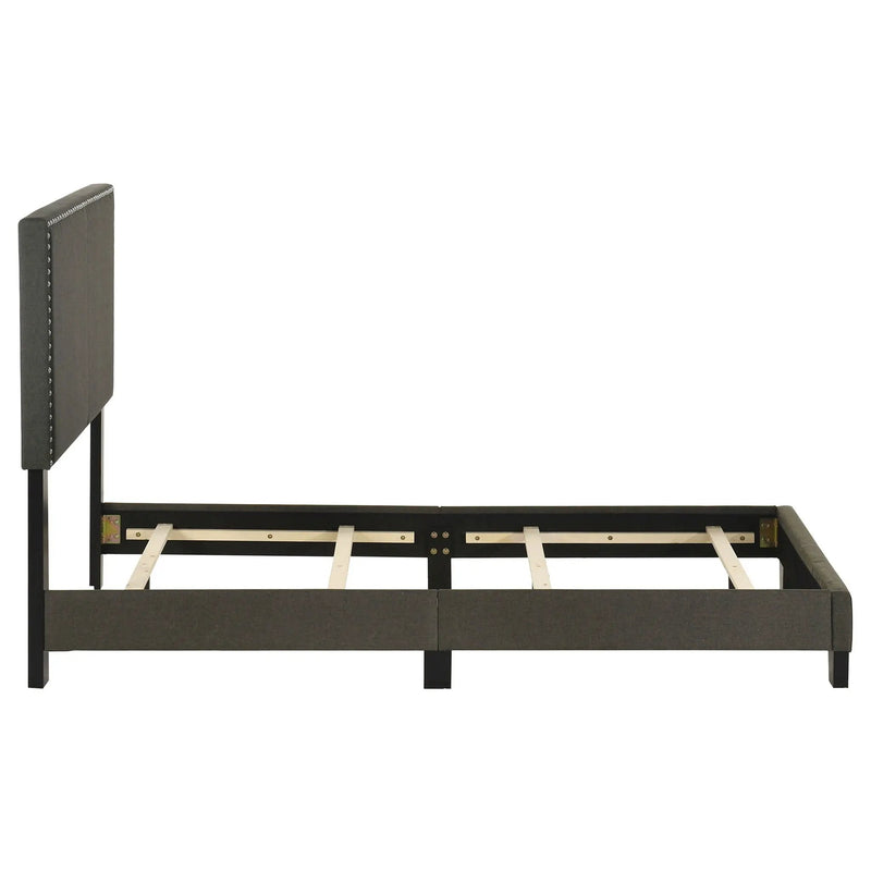 Boyd Upholstered Twin Panel Bed Charcoal by Unique Piece Furniture
