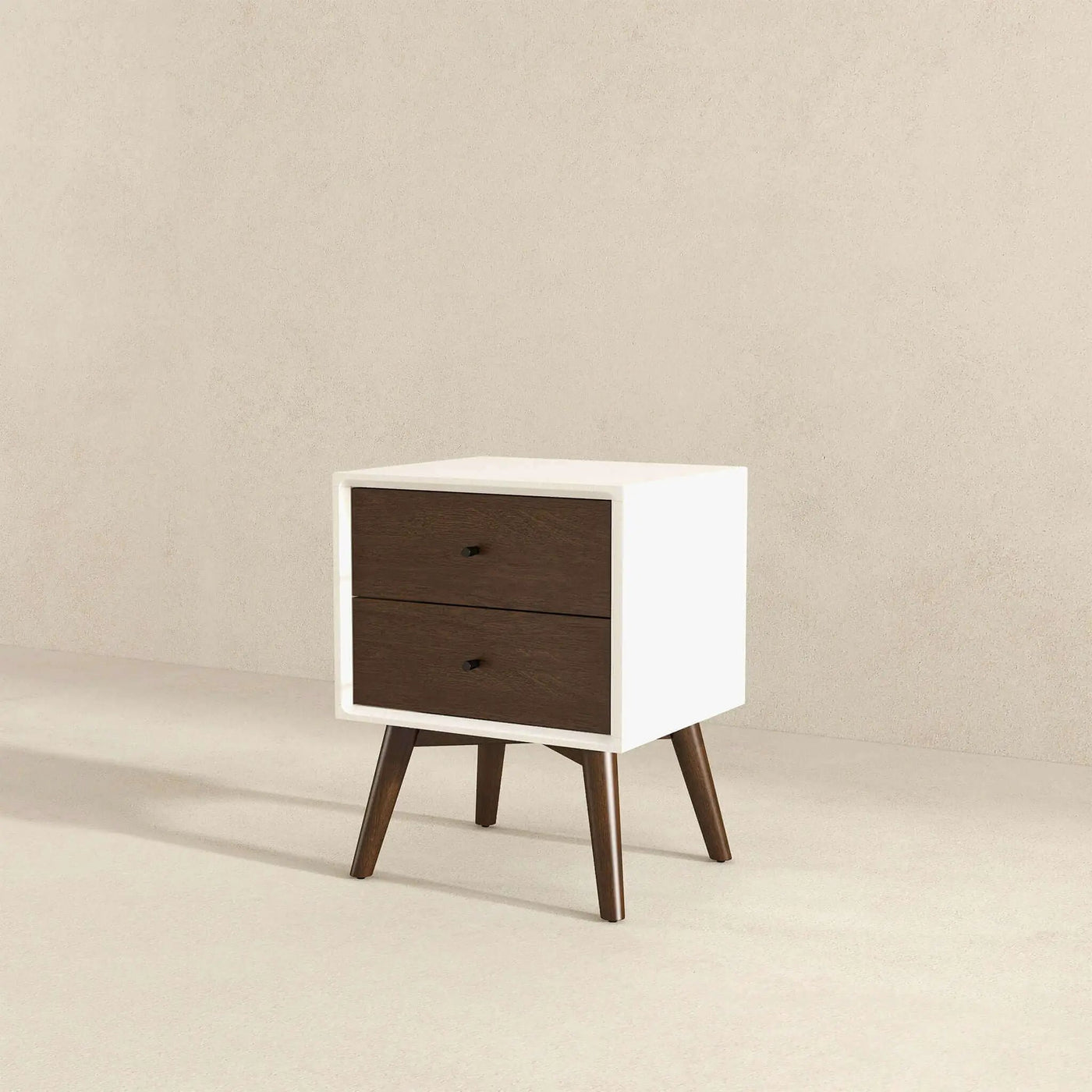 Caroline - Mid-Century Modern Style Night Stand 2 Drawer by HouseOfZazla