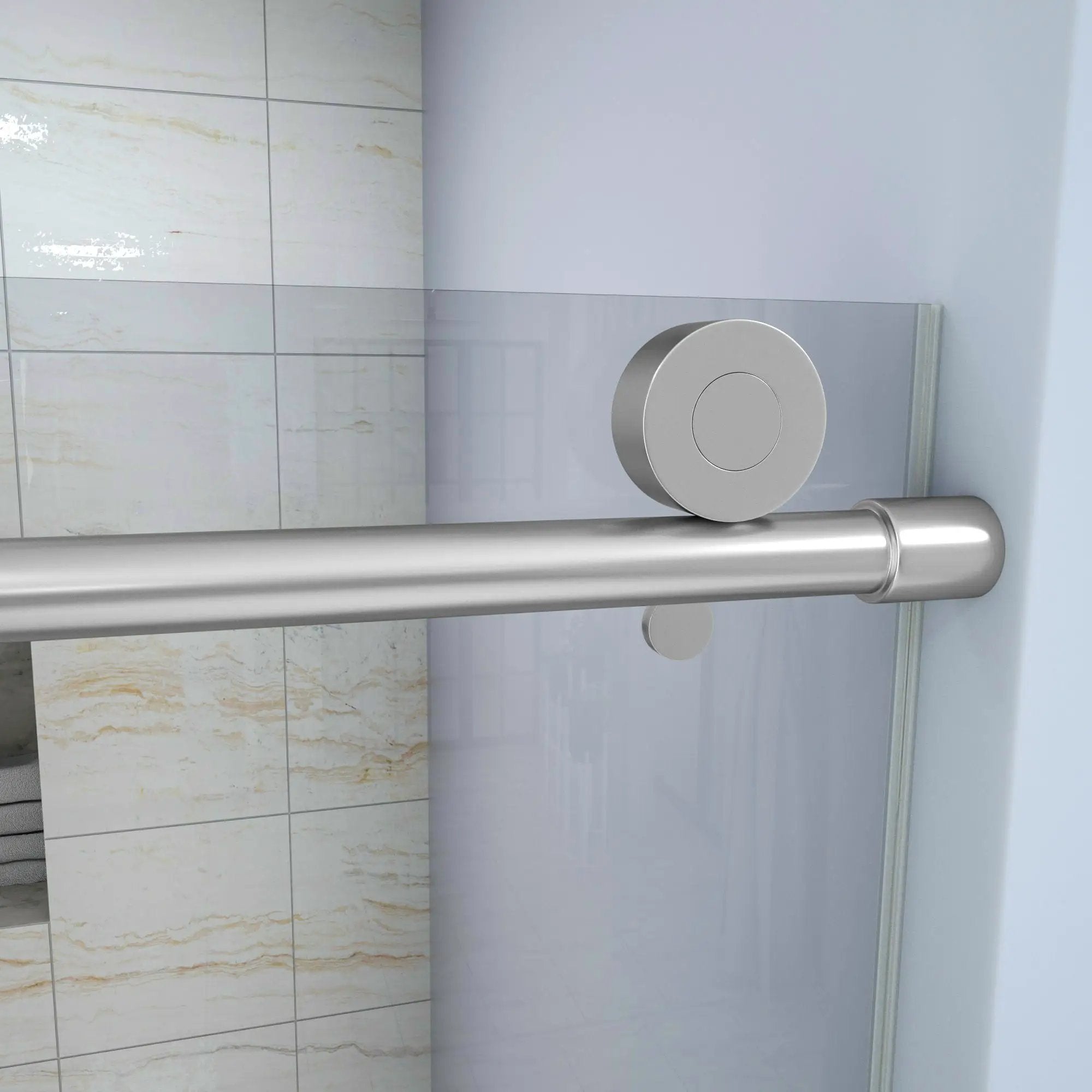 Single Sliding Bypass Shower Door Enclosure With Tempered Glass by HouseOfZazla