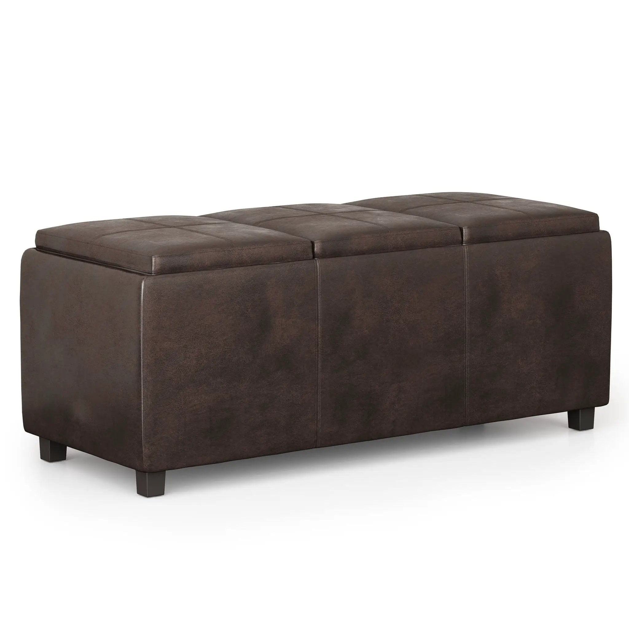 Avalon - Storage Ottoman - Distressed Brown by Unique Piece Furniture