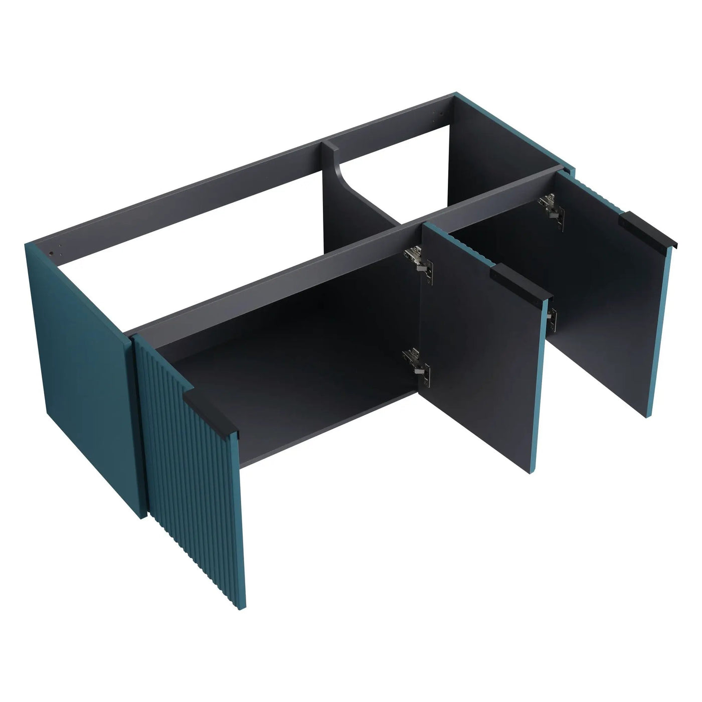 Contemporary Wall Mounted Bathroom Vanity With Resin Double Sink by HouseOfZazla