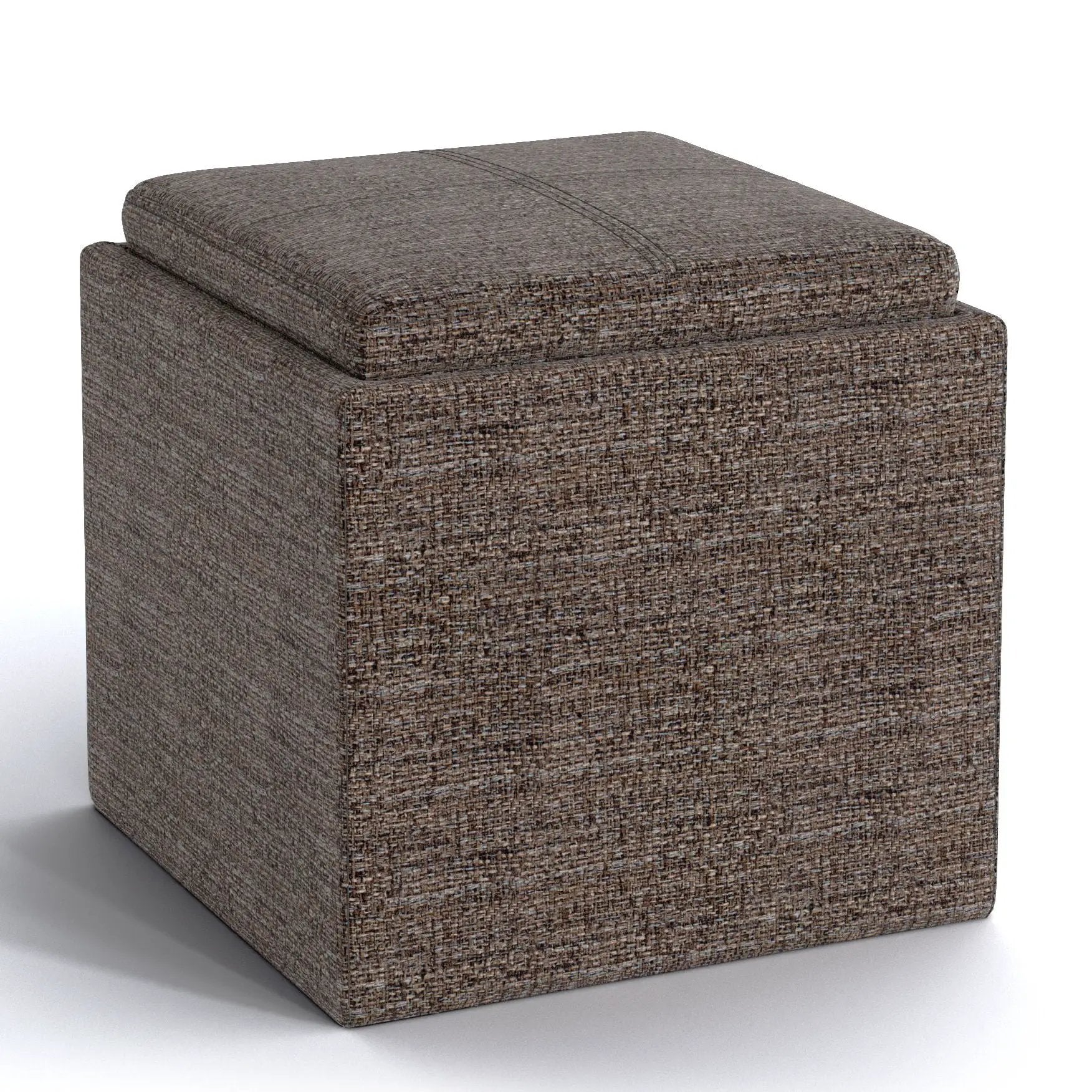 Rockwood - Upholstered Cube Storage Ottoman With Tray by Unique Piece Furniture