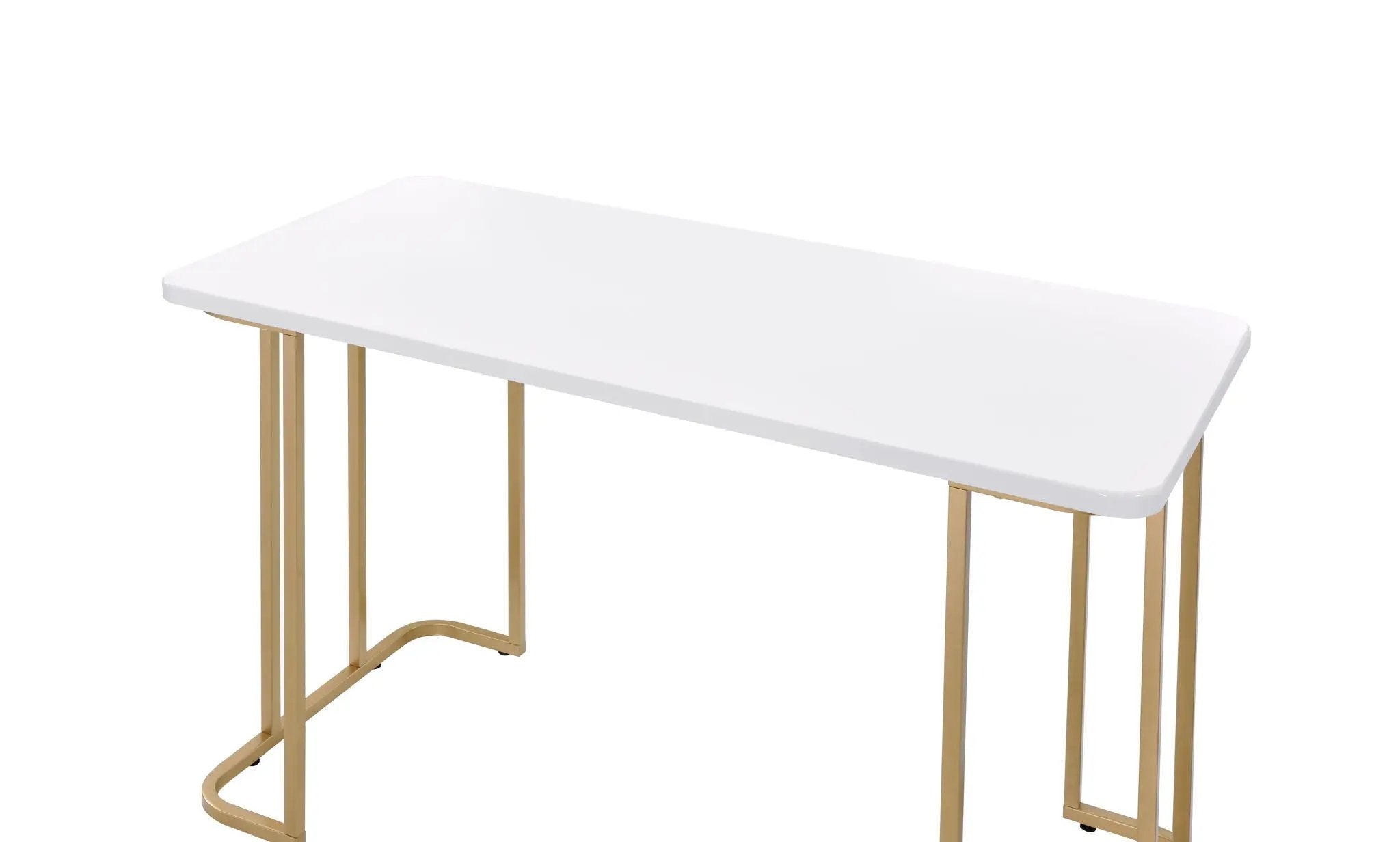 Estie - Vanity Desk (Same 93102) - White & Gold by Unique Piece Furniture